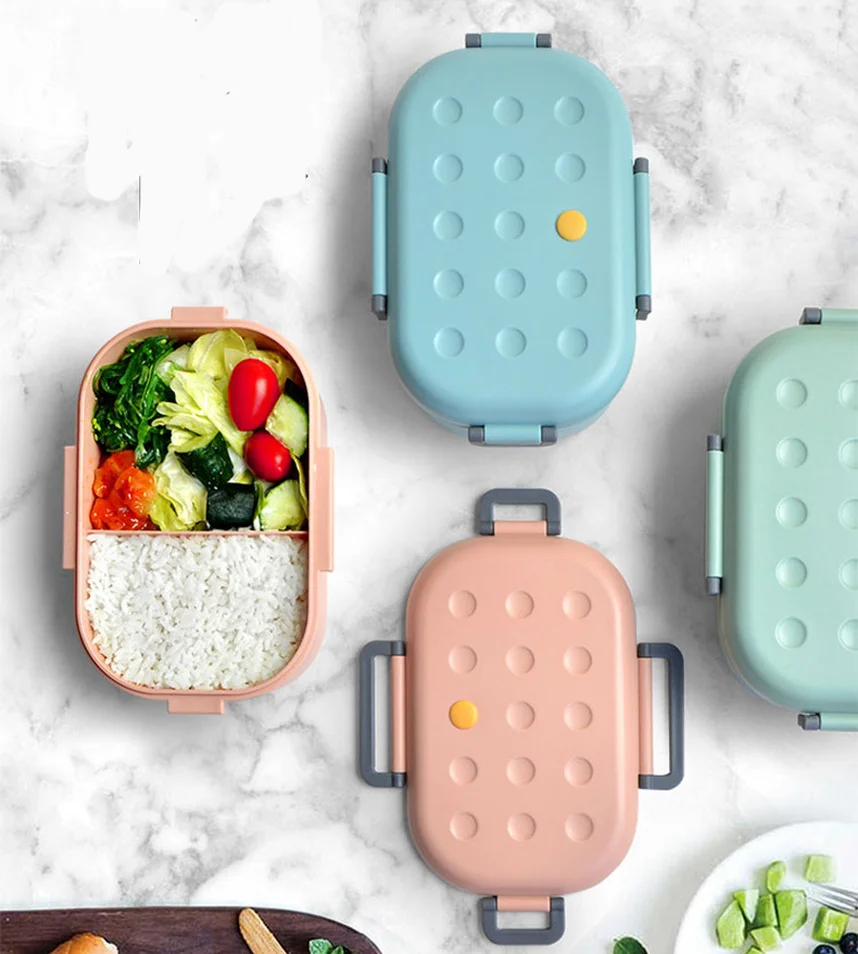 Коробка для завтрака PP анти Осенняя детская коробка bento силиконовый разъем