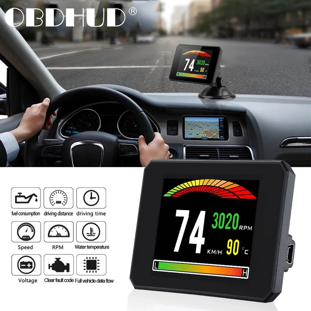 Дисплей на лобовое стекло WiiYii P16 HUD Автомобильный дисплей с цифровым дисплеем