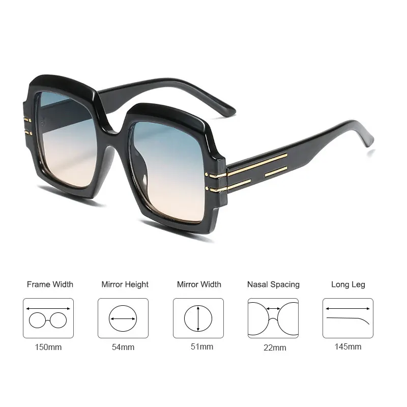 Солнцезащитные очки Emosnia UV400 женские классические винтажные квадратные большие