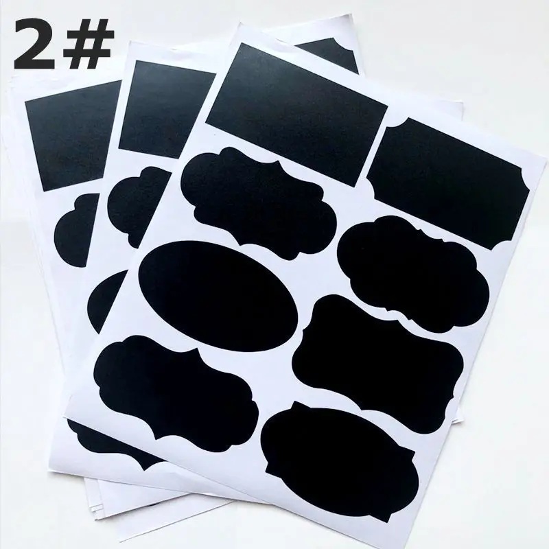 8 листов 64 шт. в наборе меловая доска для доски наклейки рукоделия кухонные банки