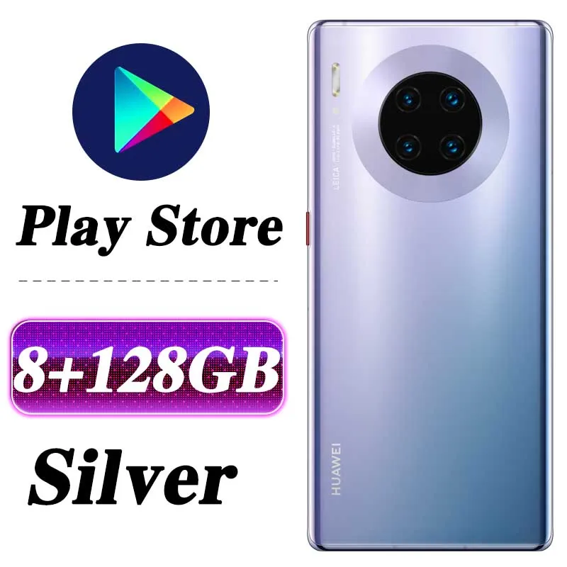 8G 128G Silver HUAWEI mate 30 Pro мобильный телефон 6,53 дюймов Kirin 990 Восьмиядерный Android 10 Встроенный датчик жестов Google play - Цвет: 8G 128G Silver