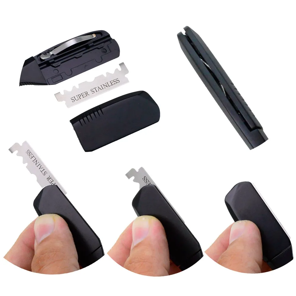 Нож для удаления волос с респиратором 74 лезвия Антискользящая Бритва бороды лица