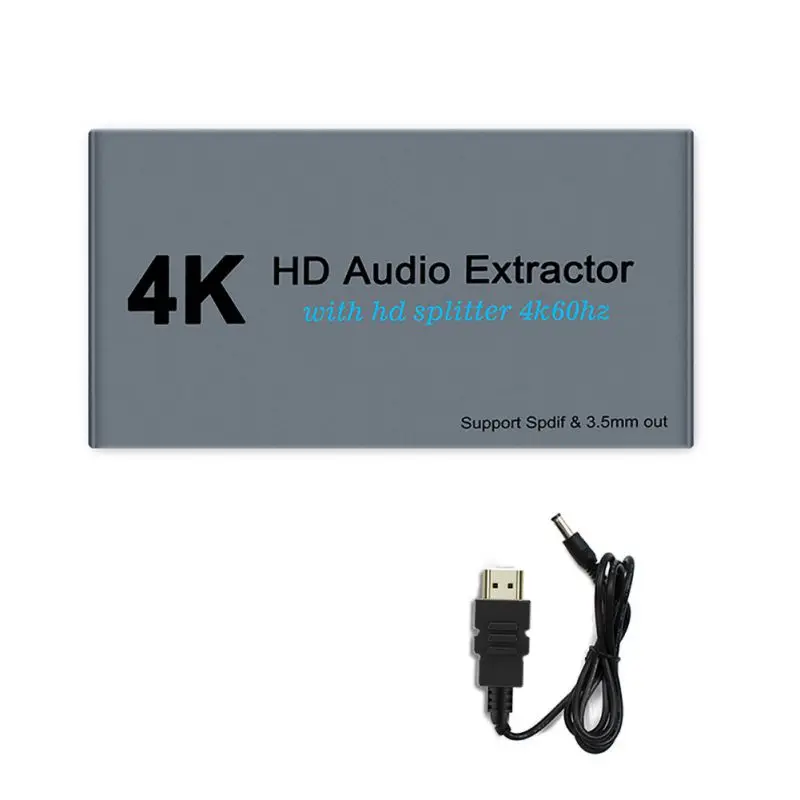

4K HD Audio Extractors With HD Splitter HD To HD + Audio Converter With SPDIF+3.5mm Stereo Jack HDMI Splitter New.