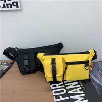 waist bag multifunction phone pouch package retro women pure color oxford cloth crossbody chest bag casual ladies