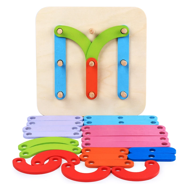 Игрушки Монтессори детские математические игрушки доски для ногтей креативные