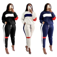 long sleeved sweater trousers two piece african slim womens casual t shirt sports suit 2021 autumn european style clothing