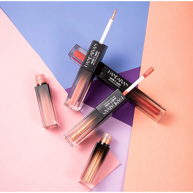 Новые жидкие тени для век с двойной головкой осветляющие долговечные матовые и