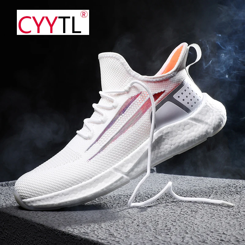 

Кеды CYYTL мужские для бега, дышащие сетчатые кроссовки для влюбленных, без застежки, удобная спортивная обувь для студентов