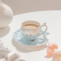 funny fish tea cups girl fashion creative handle ceramic kawaii coffee cup pink white taza ceramica color changing cups ob50bd