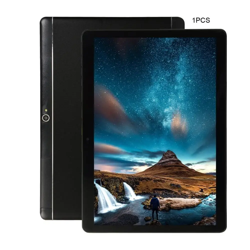 KT107 планшет с круглым отверстием 10,1 дюймов HD большой экран Android 4,10 версия модный портативный планшет 1G+ 16G черный планшет