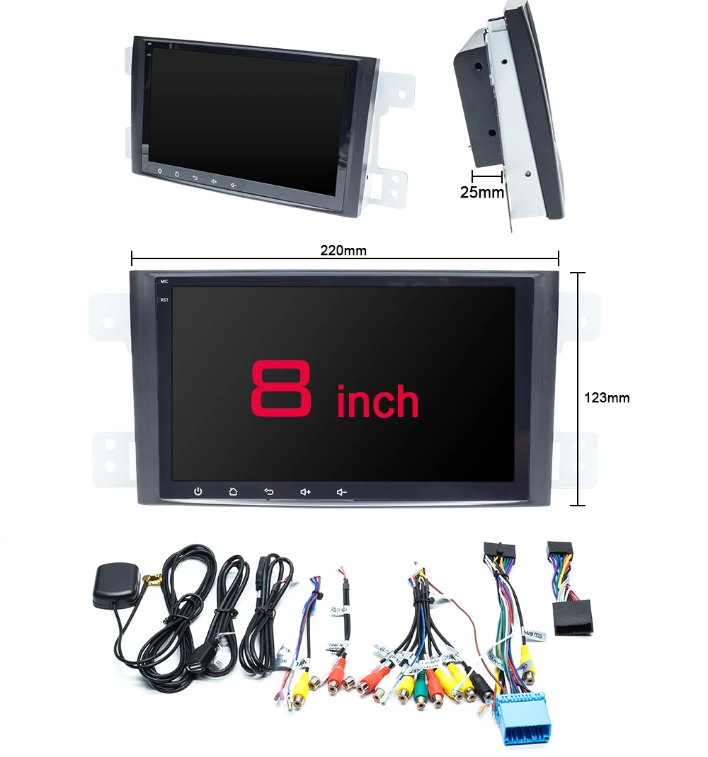 2 Din Android 9 автомобильный DVD gps для Suzuki Grand Vitara 2005 2006 2007 2008 2009 2010 2011 2012 2013 MultimediaRadio голова UnitStereo
