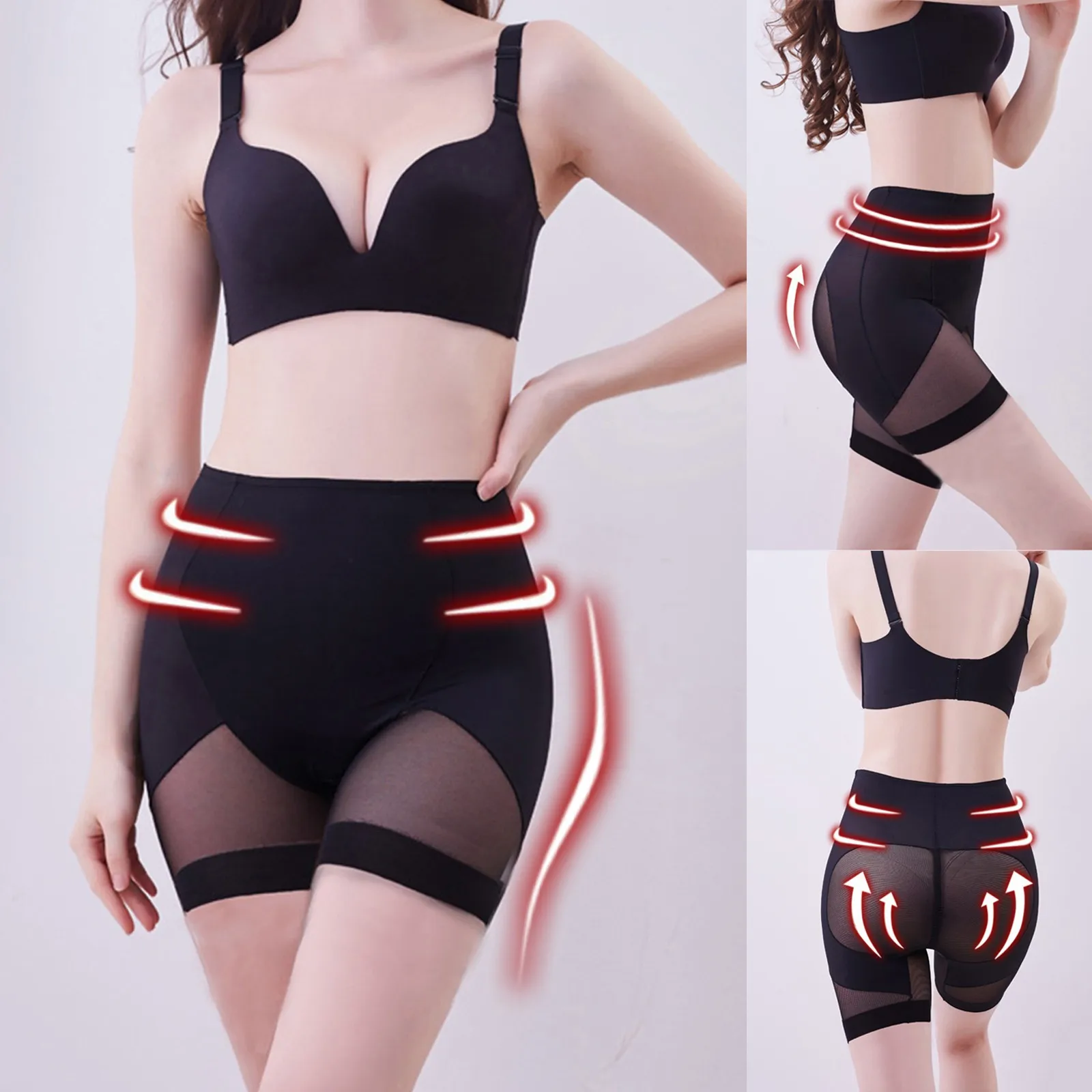 

2021 для женщин тела-моделирующие трусы с высокой талией Кружева бедра и живот корсет для женщин сексуальный формирователь тела (без нижнего ...