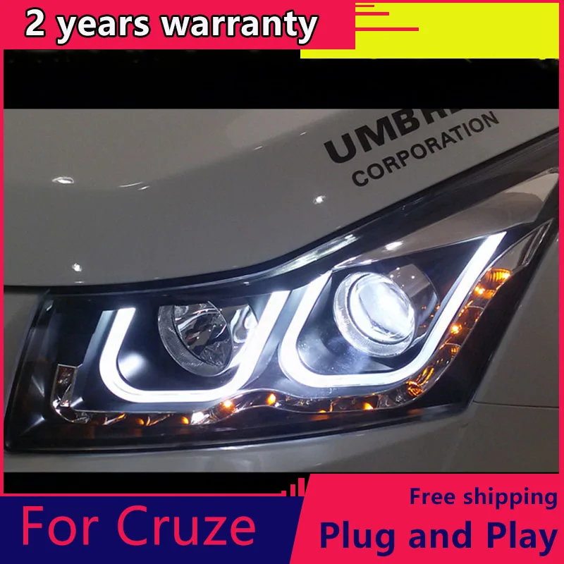 Автомобильный Стайлинг KOWELL для Chevrolet Cruze фары 2009-2014 СВЕТОДИОДНЫЙ DRL Q5 Bi ксеноновые