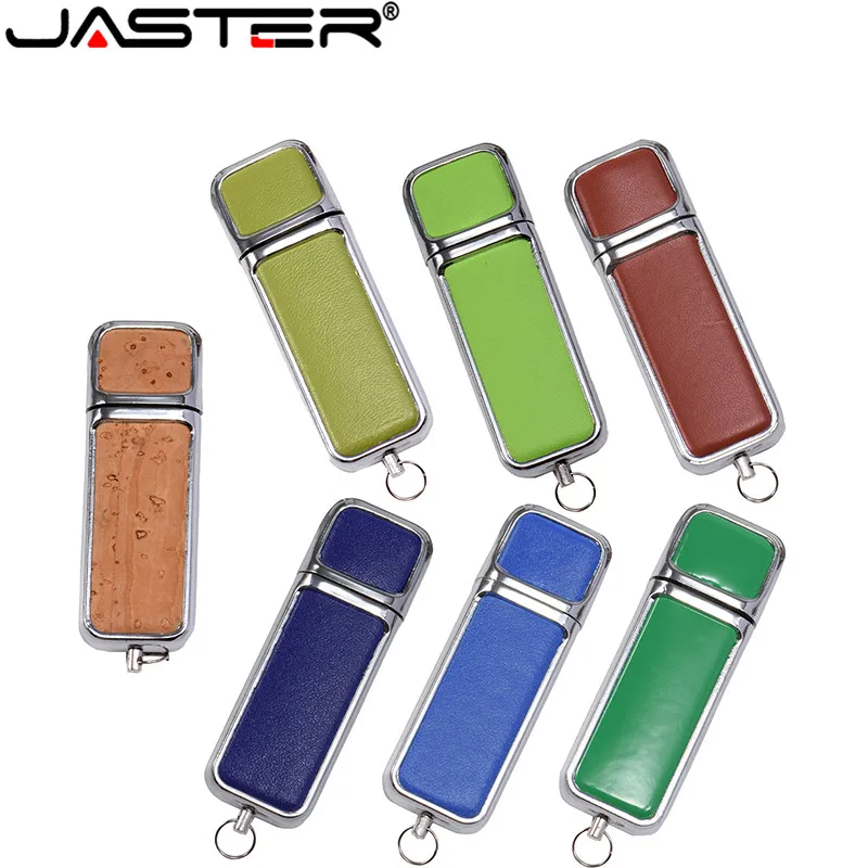 JASTER деловой металлический кожаный Usb флеш накопитель 4 ГБ 8 16 32 Гб флешка 64 заказ