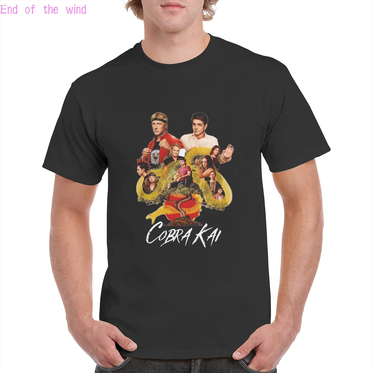 Футболка женская/мужская оверсайз с принтом кобры Кай 100% хлопок|Футболки| |