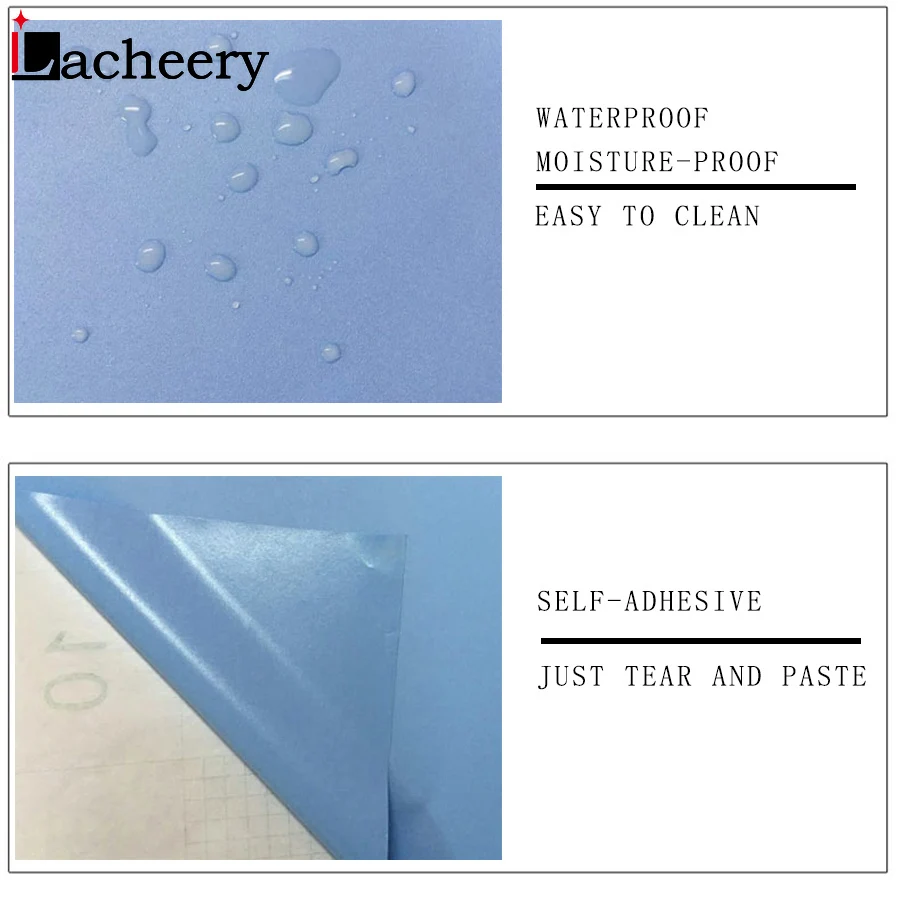 

Vinyl Waterproof Self Adhesive Matt Wallpaper Roll DIY Modern Living Room Kitchen Cabinets Solid Color Household Decorative Film