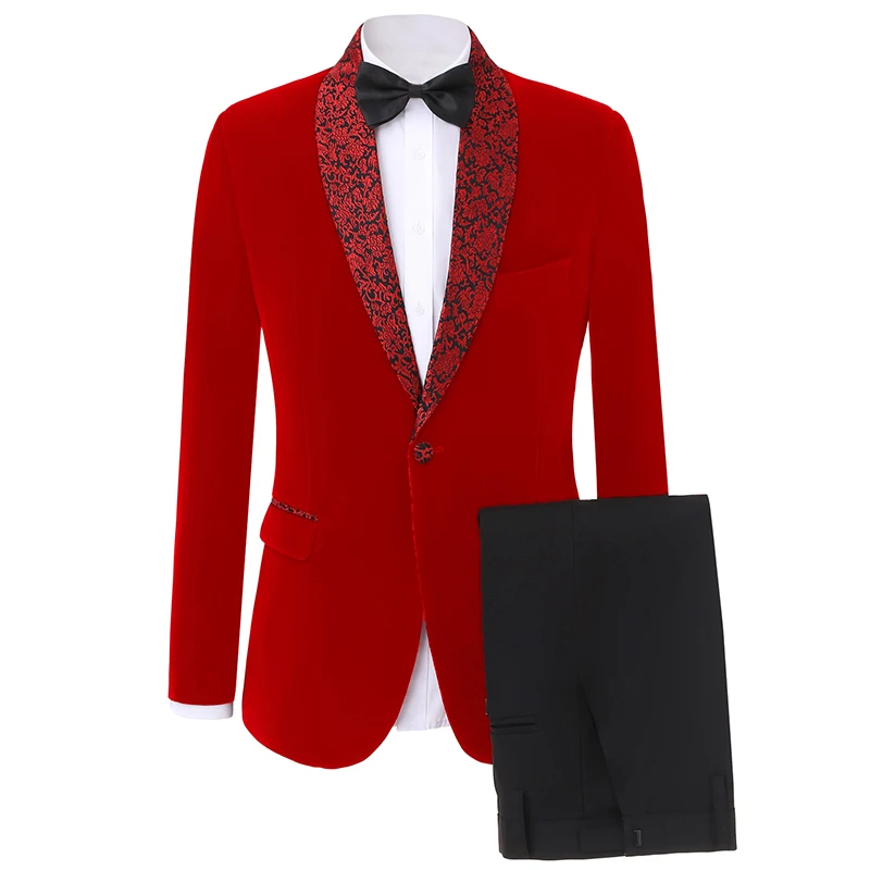 Для мужчин Slim Fit костюм реальное изображение цветочный мужской для выпускного