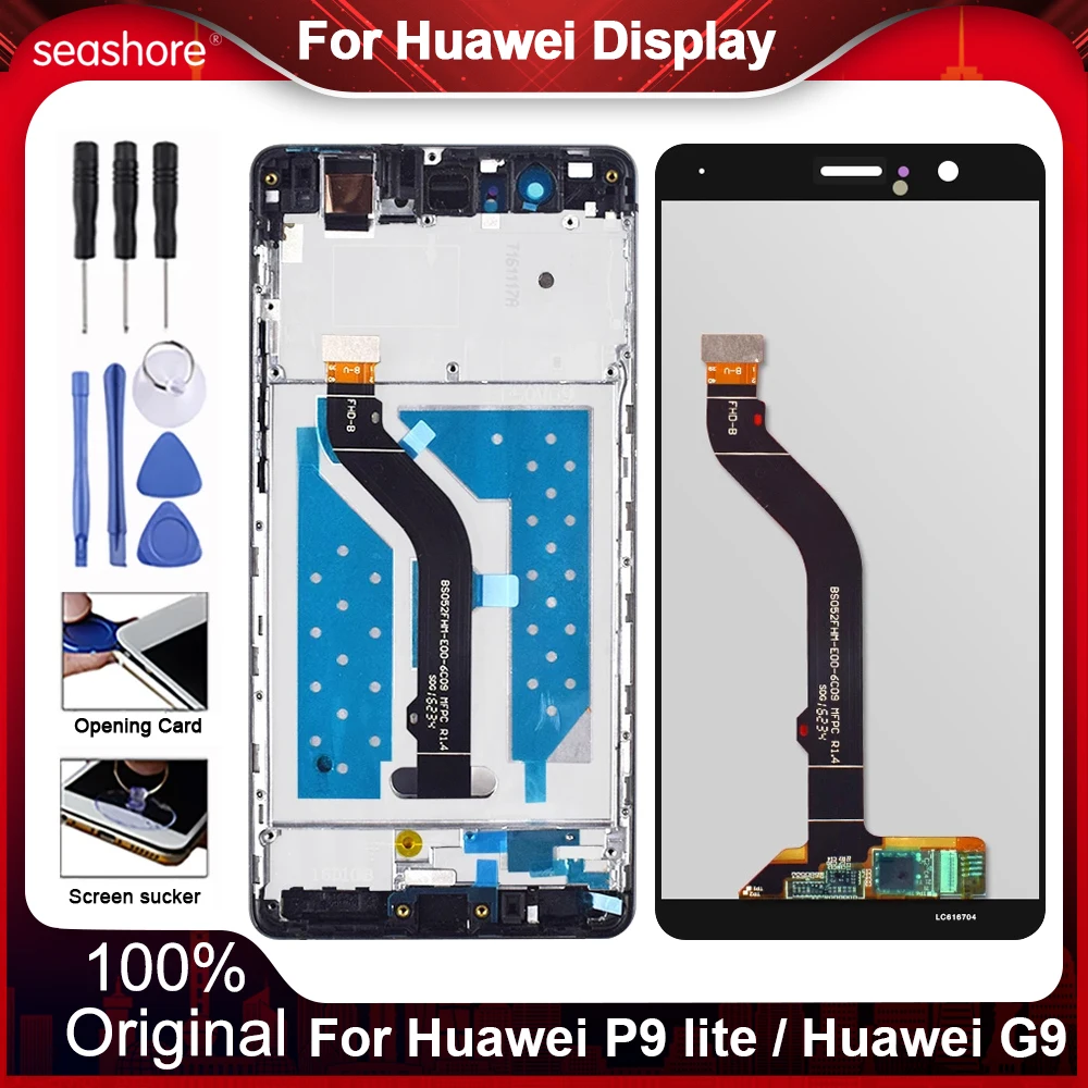 Pantalla Original para Huawei G9 pantalla LCD Digitalizador de pantalla t&aacute;ctil para Huawei P9 lite piezas de repuesto VNS-L31 VNS-L21 VNS-L22-0