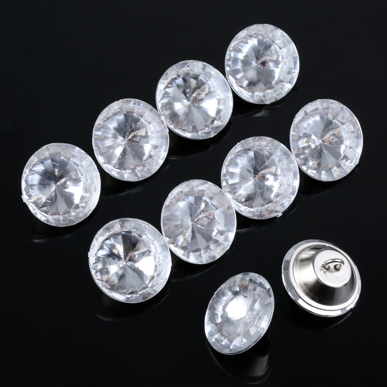 10 шт. Кристалл Rhinestone акриловый, со стразами пуговицы для обивки с фокусным расстоянием 25 мм/30 мм обивка для дивана стенка изголовья Декор швейная фурнитура - Цвет: 25mm