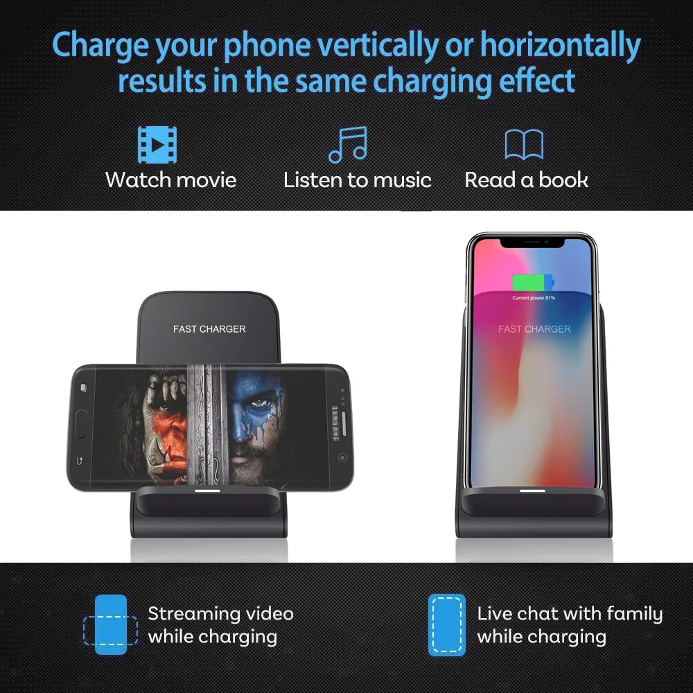 fdgao 30w qi wireless charger for iphone 12 pro max 11 xs xr x 8 samsung s20 s10 note 20 10 induction type c fast charging stand free global shipping