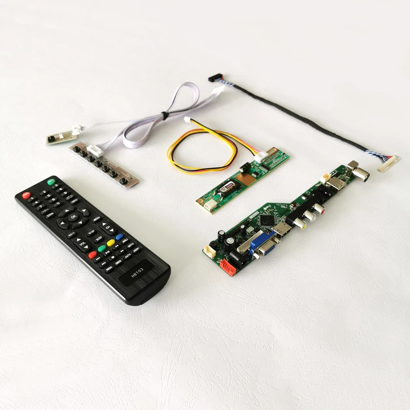 

Fit B141EW01/B141EW02 14.1" 1-CCFL 30Pins LVDS Audio VGA USB Remote 1280*800 Laptops Panel LCD Display Controller Board Kit