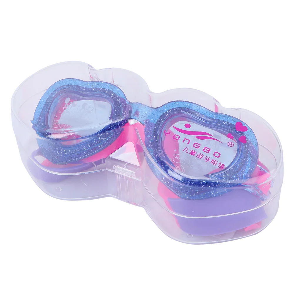 

1 Pc Silicone Swimming Goggles Heart-shaped Swim Glasses Waterproof Anti-fog Swim Goggle for Kids Teens Toddlers (Purple)