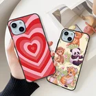 Чехол для iPhone 11, чехлы для iPhone 13, 12 Pro, 8, 7, XR, XS Max, X, 6S Plus, SE 2020, 12Mini, чехол с милым сердечком из силикона и ТПУ, черный чехол