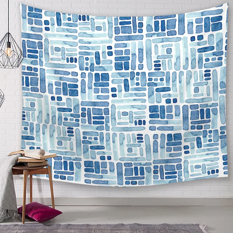 

CAMMITEVER Geometric Tapestry Check Blanket for Living Room Bedroom Tapestry Wall Hanging Bedspread Decor