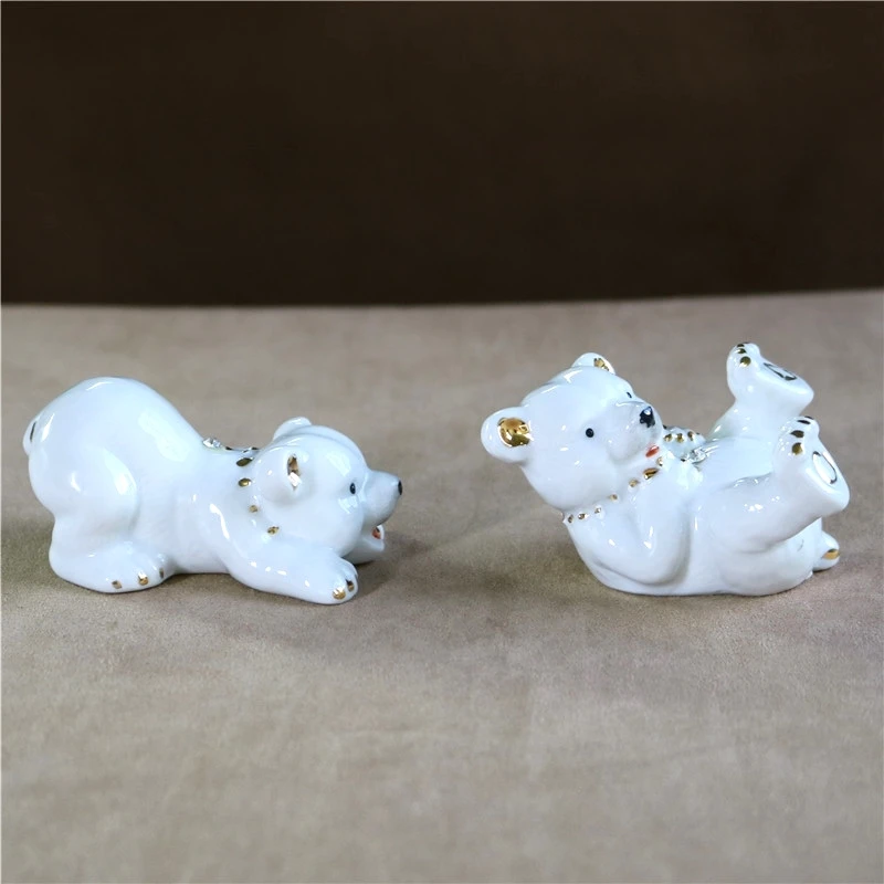Каваи фарфоровая полярная фигурка медведь керамические в виде животных