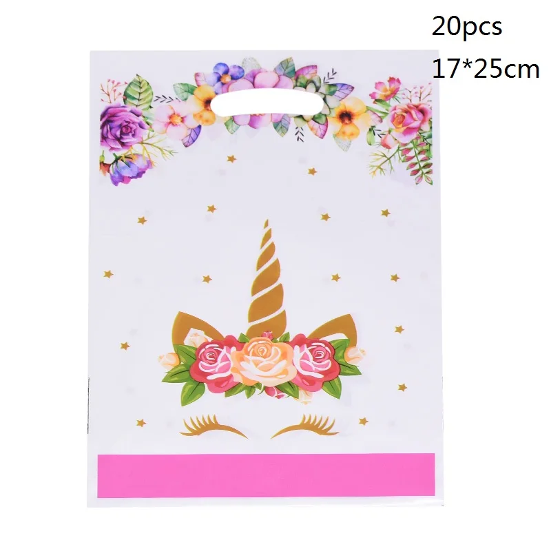 20pcs bags B06 5 шт./лот, модный браслет с единорогом, силиконовый браслет, гибкая упаковка, браслет на свадьбу, день рождения, подарок для детей - Цвет: 20pcs bags B06