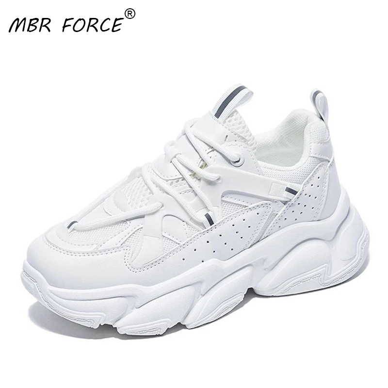 

MBR FORCE 2021 NEw Fashion Women Lightweight Sneakers Shoes Outdoor Breathable Comfort Lace Up Ladies Platform Trainers Female