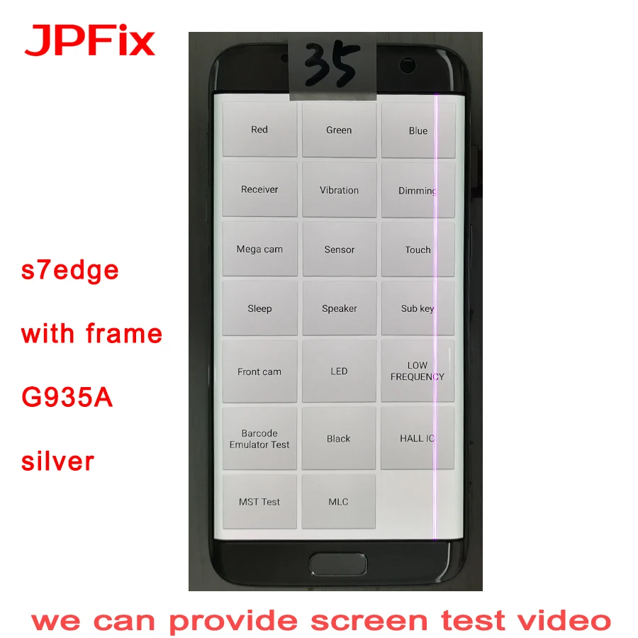 Сенсорный ЖК экран JPFix AMOLED для Samsung Galaxy S7 Edge G935FD G935A G9350 с тенью утечки и