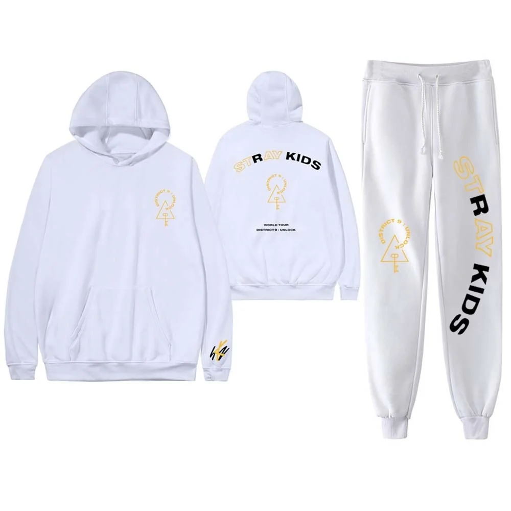 Детский спортивный костюм из двух предметов StrayKids с капюшоном и брюками в стиле