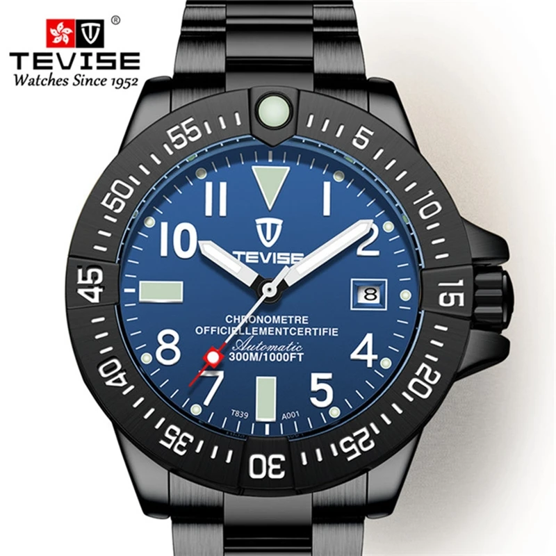 

TEVISE T839A men's mechanical watch Business Men Automatic Mechanical Watch Fashion clock Casual Luminous Hands Male Wrist watch