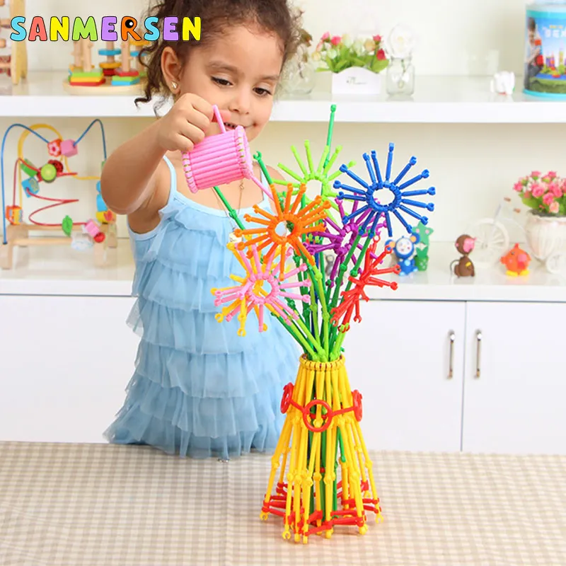 1100 Pcs Plastic DIY Blocks Toy Geometry Construction Set Model And Building Educational Developmental Toys For Kids | Игрушки и хобби