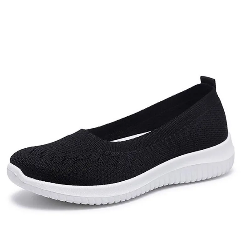 

Hot Sale Women's Flat Shoes Summer Mesh Breathable Casual Flats Sneakers Ladies Shallow Comfort Walking Shoes2021