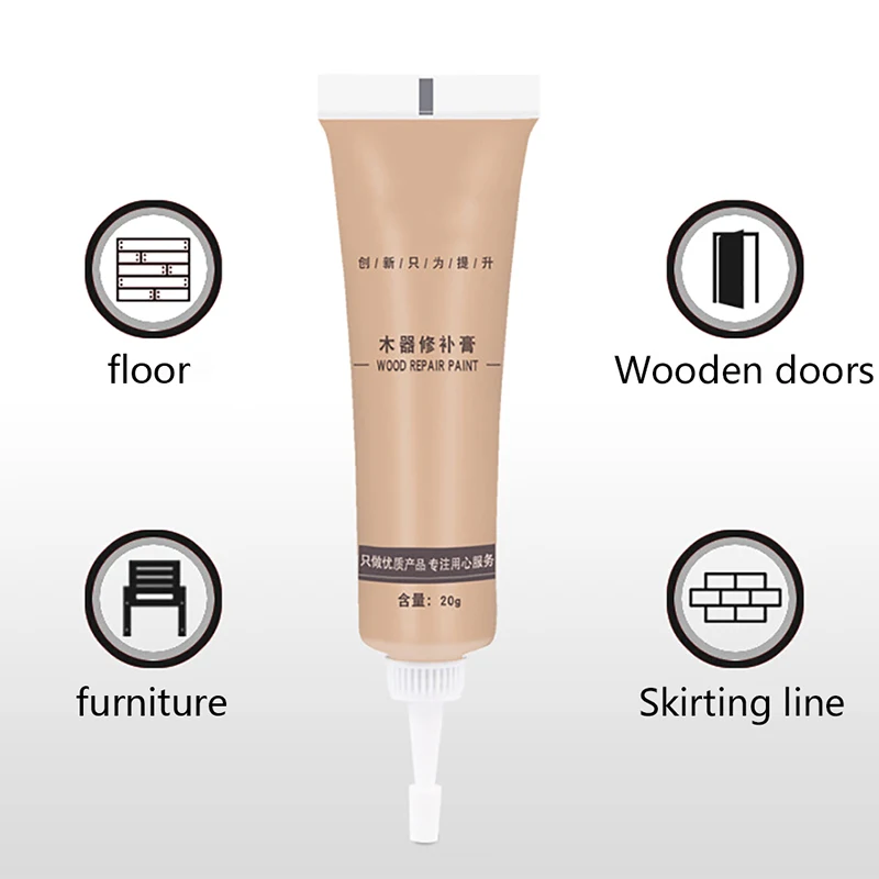 

2Pcs/lot 20g Wood Furniture Refinishing Paste Wood Floor Scratch Fast Remover Repair Paint Wax For Furniture 17 Colors