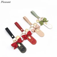 new heart shaped bow car keychain horseshoe buckle bookmark ladies fashion car bag key pendant charm gift