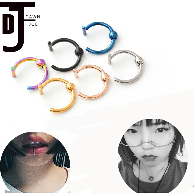 5 шт. золото/сталь цвет 8 мм Панк нержавеющая сталь человеческого тела Имитация