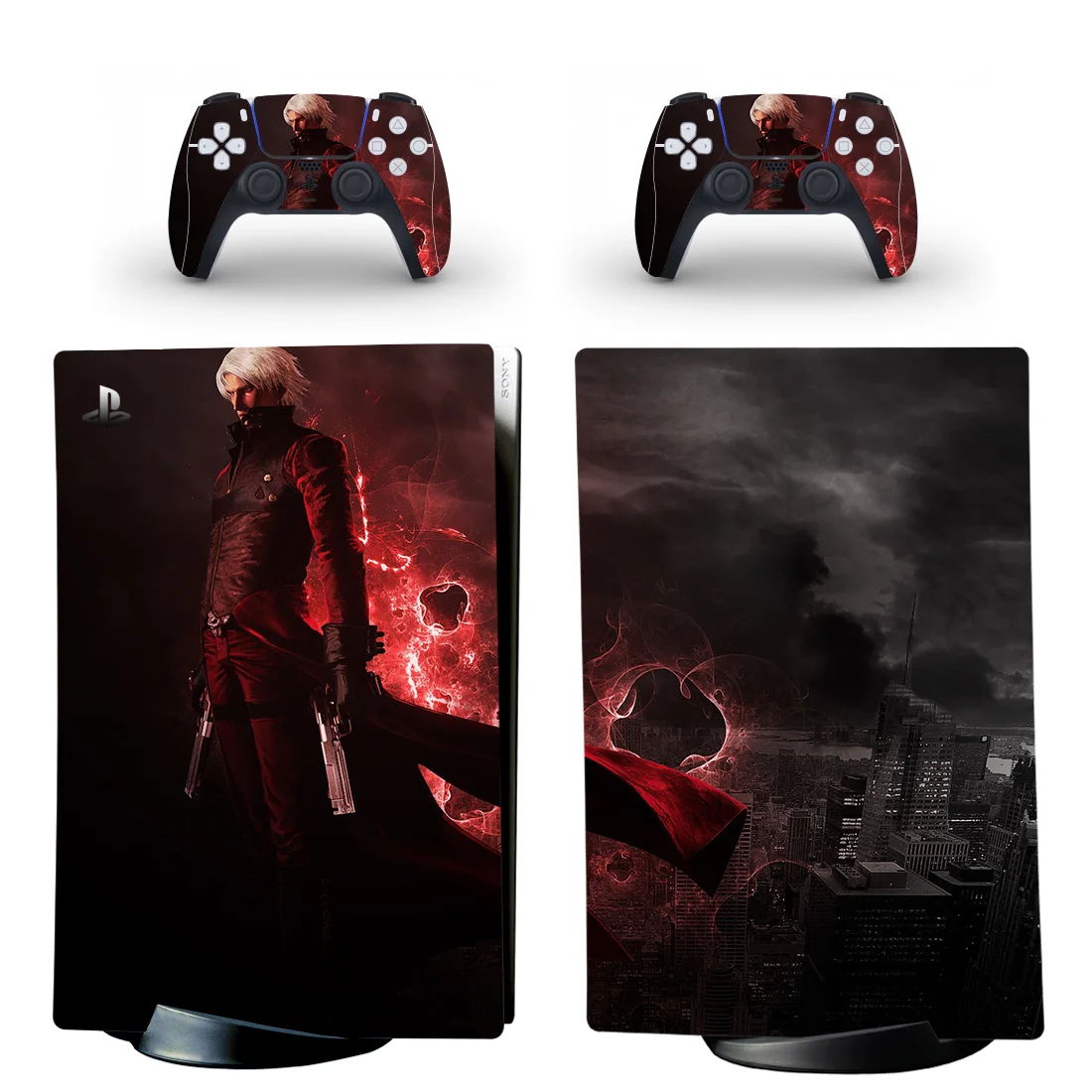 

Наклейка для консоли Playstation 5 и 2 контроллера, стиль 1
