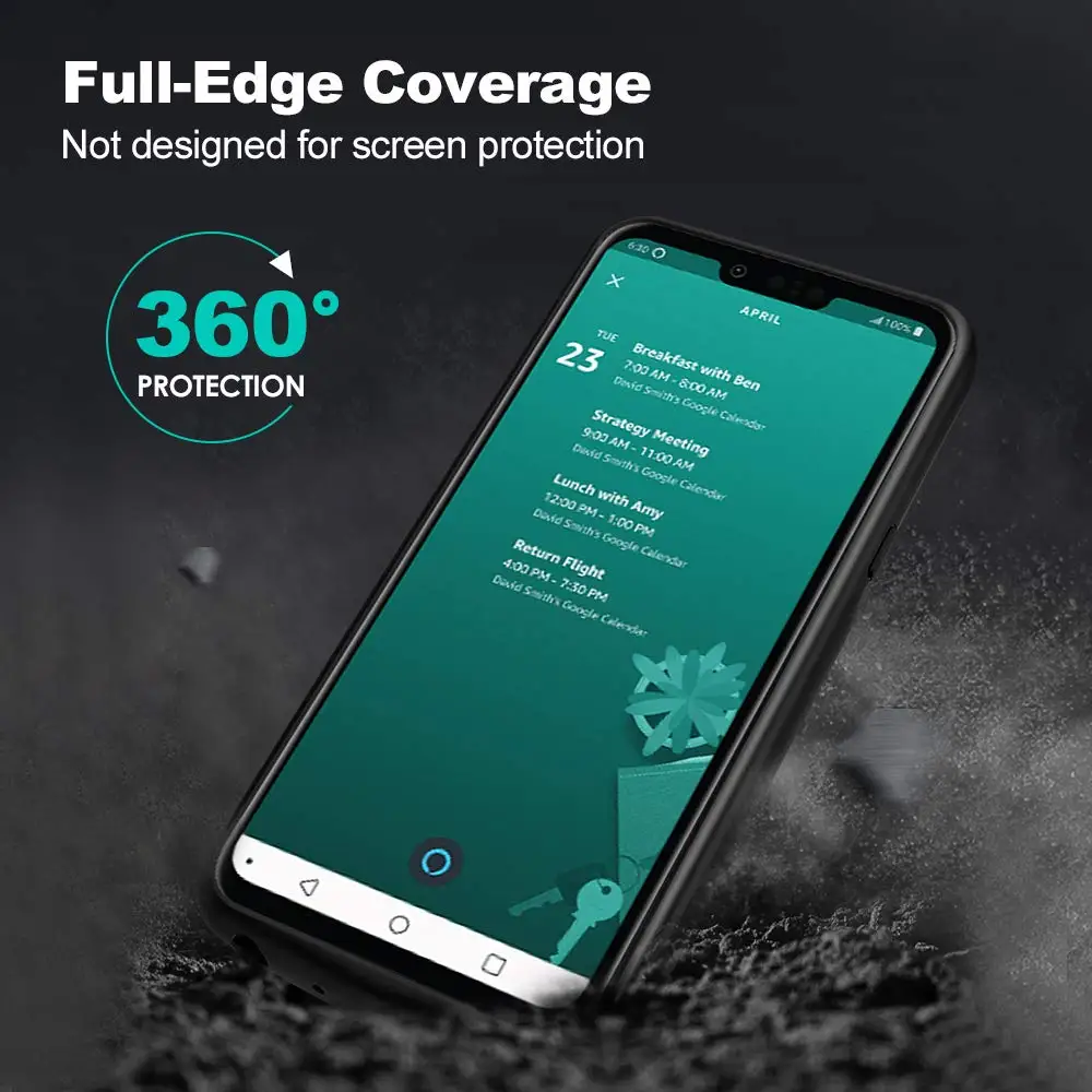 NEWDERY, новейший чехол с аккумулятором 4700 мАч для LG G8 ThinQ, тонкий чехол с зарядкой, тонкий чехол из ТПУ для LG G8 ThinQ, черный