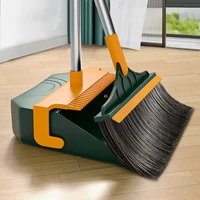 practical broom dustpan set foldable broom with water scraper windproof dustpan multifunction household dustless cleaning tools