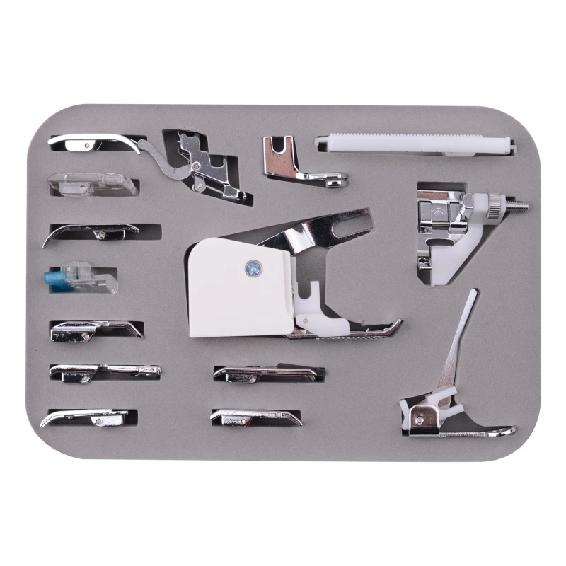 

15pc Domestic Sewing Machine Snap-On Presser Walking Foot Kit for Brother, Singer, Babylock, Janome, Pfaff, K enmore, Riccar