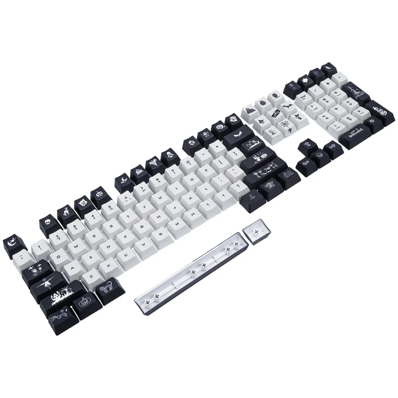 

Колпачки для клавиш 108 клавиш PBT OEM, непрозрачные колпачки для механической клавиатуры cherry MX Switch, тематика Хэллоуина
