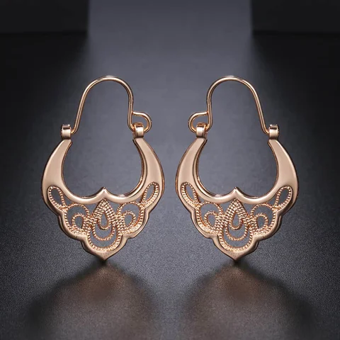 Серьги-капельки Trendsmax из меди, розовое золото