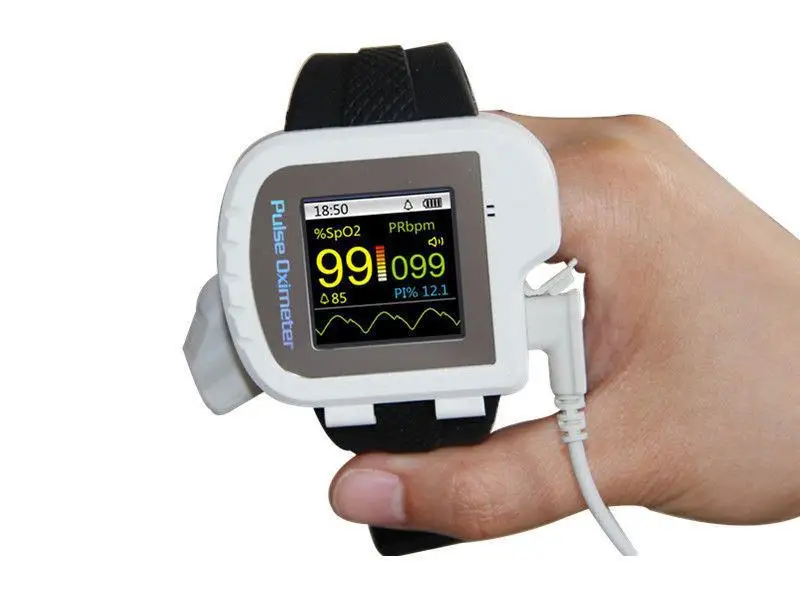 Наручные Пульсоксиметр пальца Цвет OLED Дисплей SpO2 зонд программное обеспечение