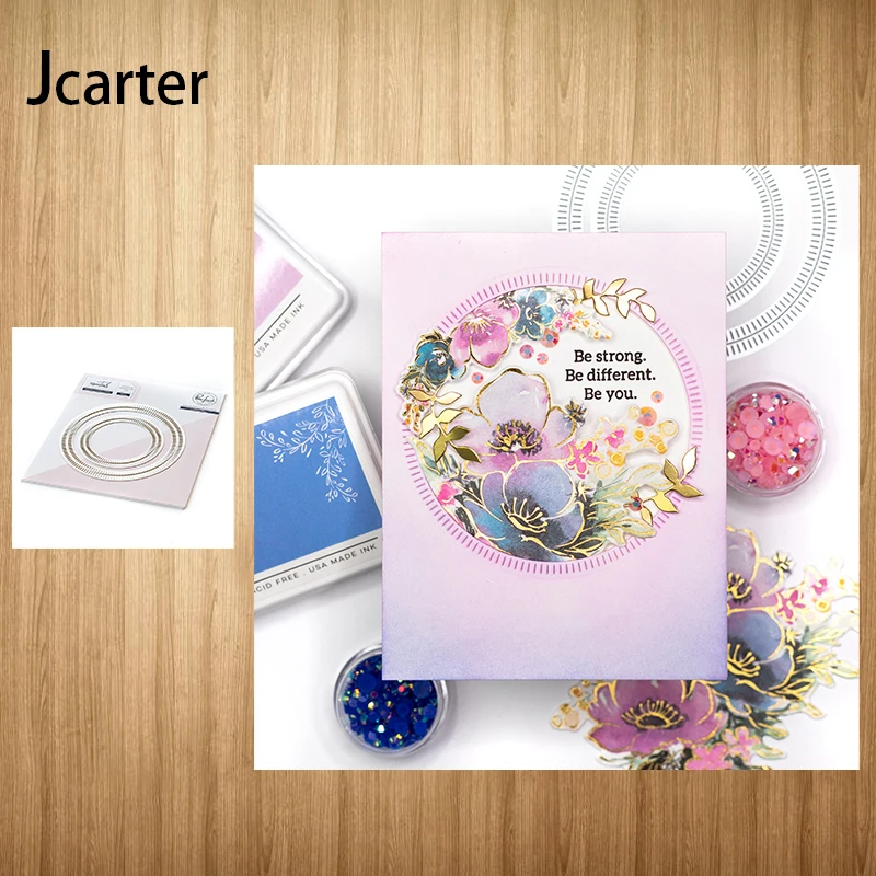 

2021 New Metal Cutting Dies Multiple Circle Frame Craft Scrapbooking Handmade Knife Mould Blade Punch Stencils Dies Cut Model