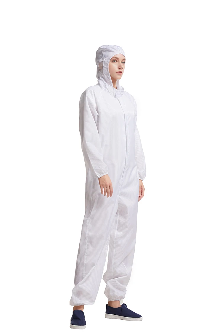 Антистатический комбинезон с капюшоном пылезащитный фабричная мастерская