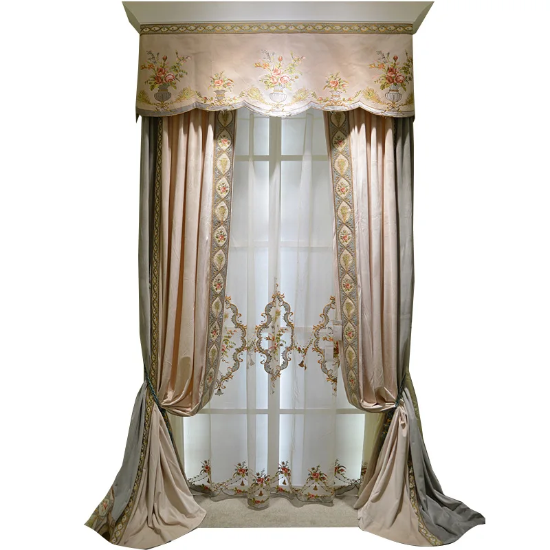 Роскошные фланелевые шторы на заказ в европейском стиле для роскошной виллы