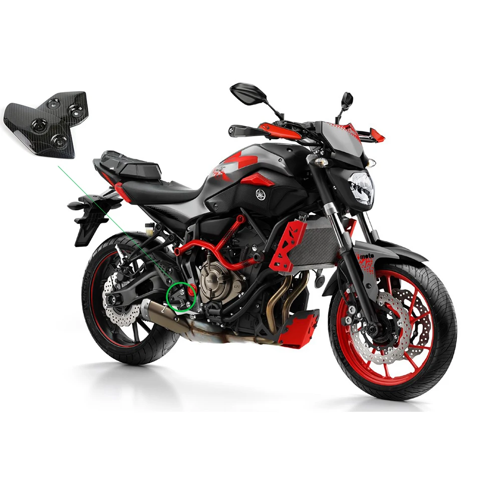 Для Yamaha MT07 FZ07 MT FZ 07 2013-2017 защитная пленка из углеродного волокна для защиты пятки